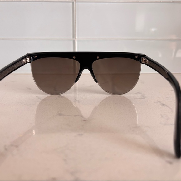 Givenchy Black Flat-Top Sunglasses with Shield Lens - Picture 5 of 10